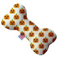 Mirage Pet Products Happy Pumpkins Canvas Bone Dog Toy 6 in. 1360-CTYBN6